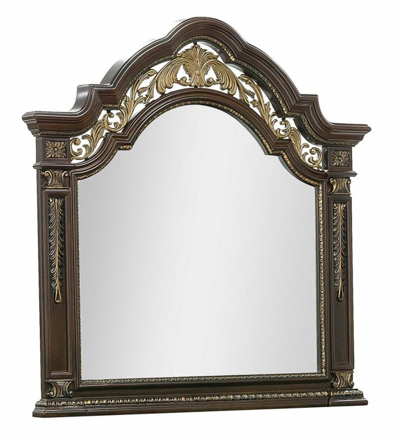 Wynn Bedroom Dresser Mirror – Cherry Brown Bedroom