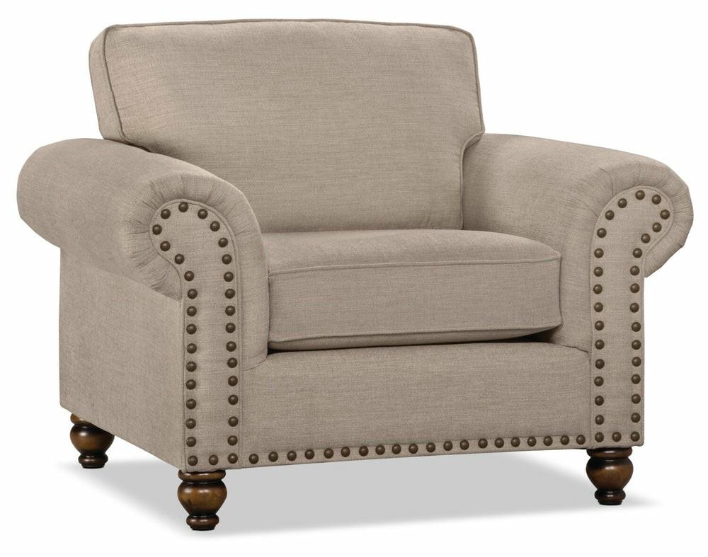 Wynn Chenille Chair – Taupe Furniture