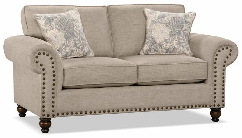 Wynn Chenille Loveseat – Taupe Furniture