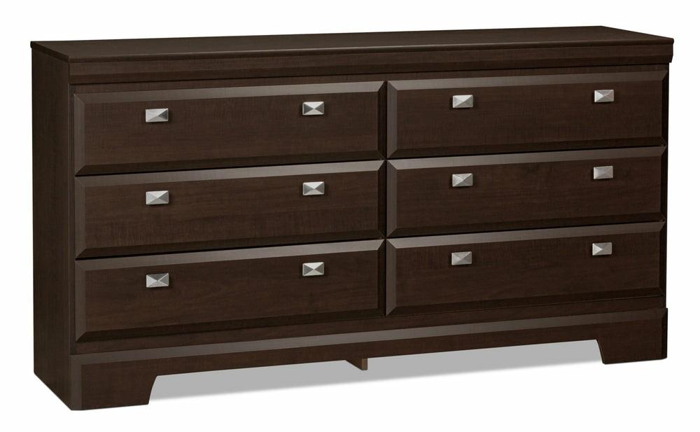 Yorkdale Bedroom 6-Drawer Dresser, 61.4″W X 32.3″H, Made In Canada – Brown Bedroom