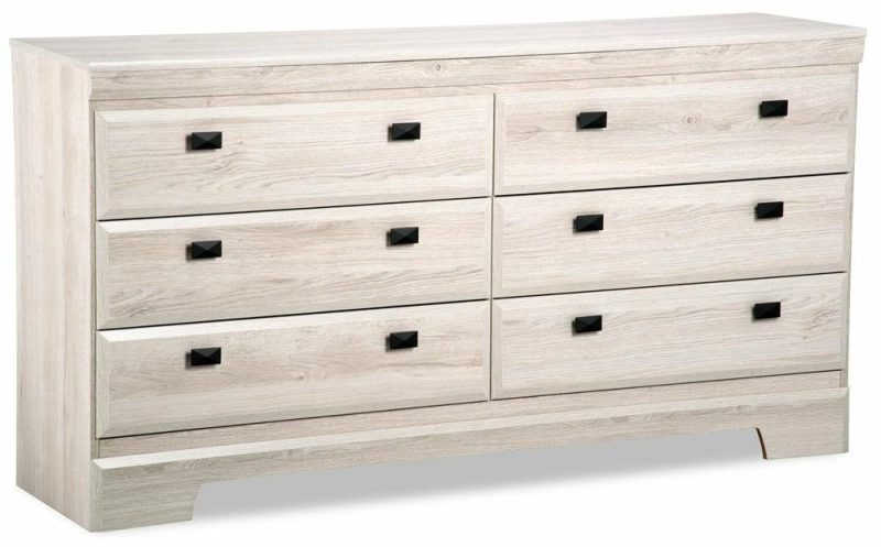 Yorkdale Bedroom 6-Drawer Dresser, 61.4″W X 32.3″H, Made In Canada – White Bedroom