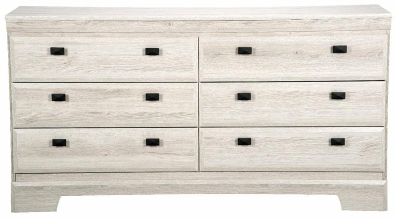 Yorkdale Bedroom 6-Drawer Dresser, 61.4″W X 32.3″H, Made In Canada – White Bedroom