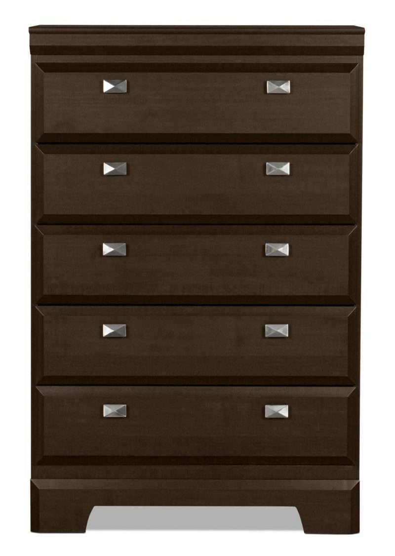 Yorkdale Bedroom Chest Of Drawers, 5-Drawer, 31.1″W X 47.4″H, Made In Canada – Brown Bedroom