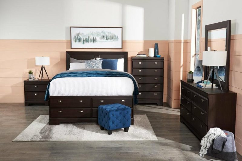 Yorkdale Bedroom Chest Of Drawers, 5-Drawer, 31.1″W X 47.4″H, Made In Canada – Brown Bedroom