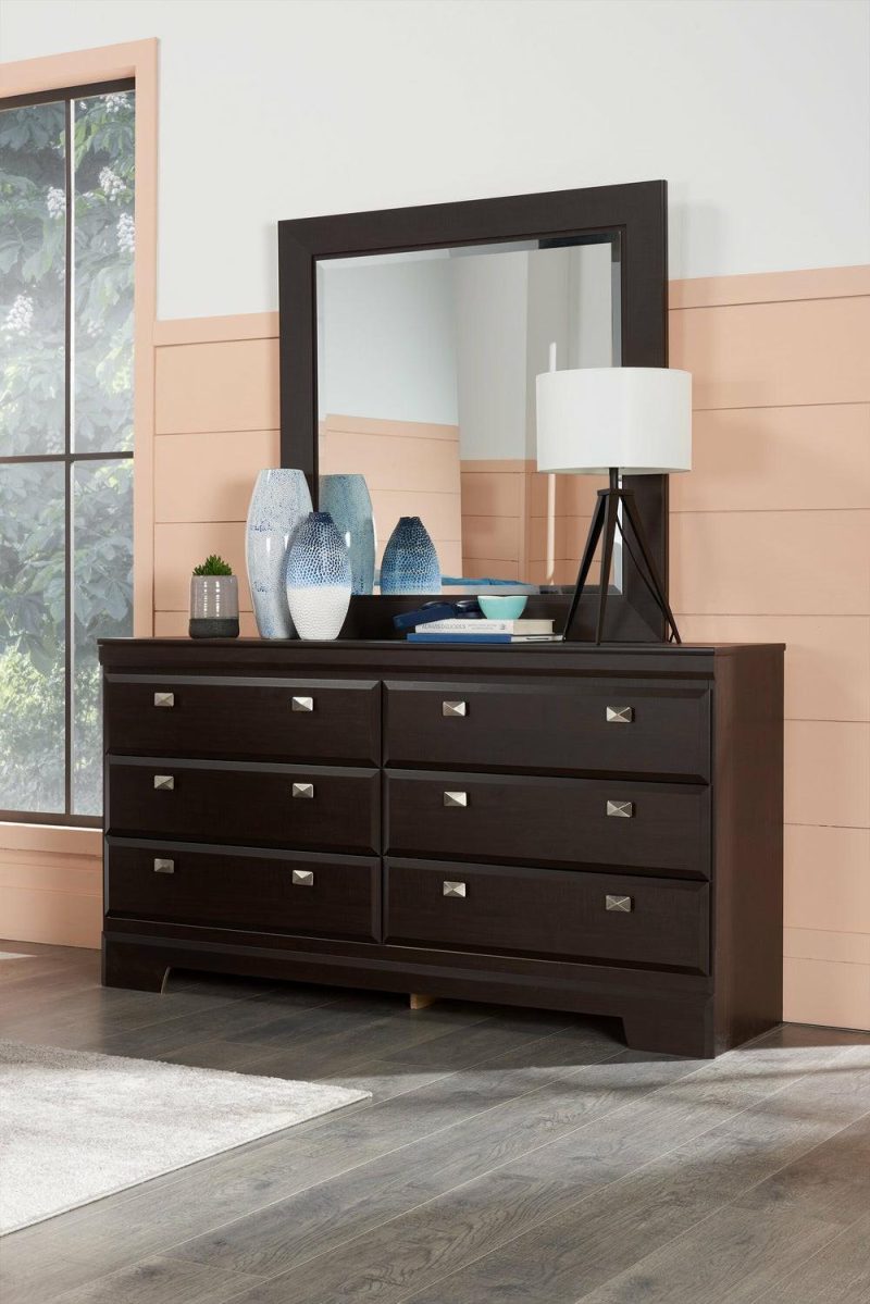 Yorkdale Bedroom Dresser Mirror, Made In Canada – Brown Bedroom