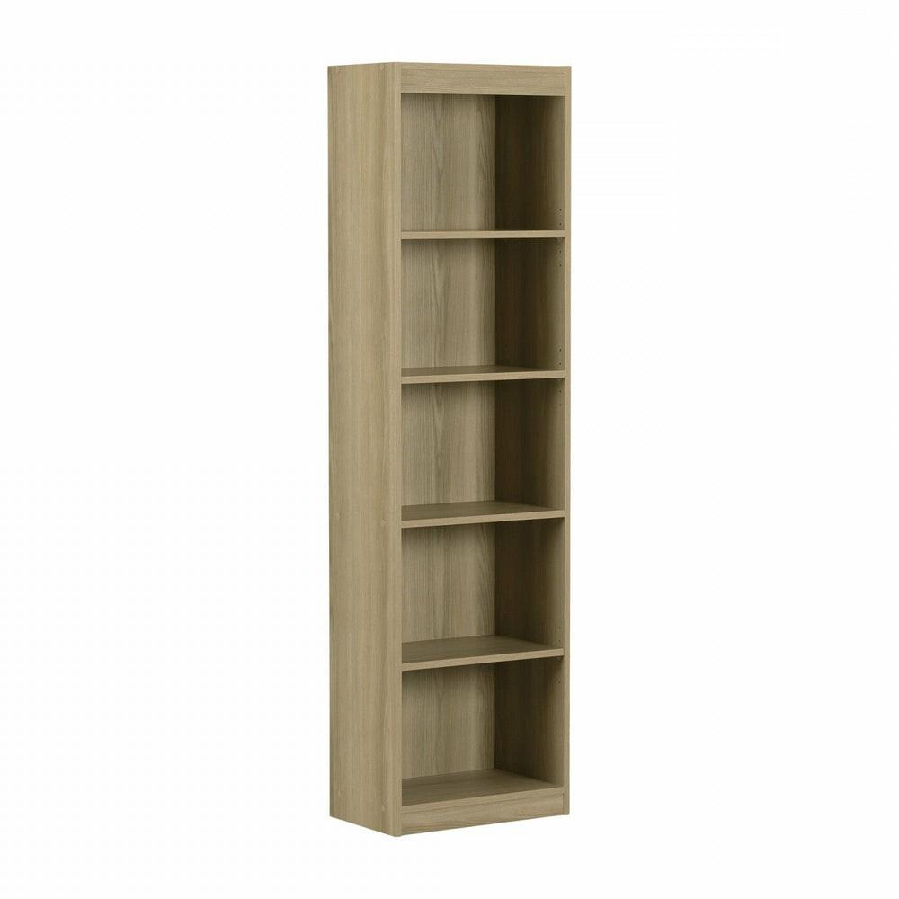 Axess 5-Shelf Narrow Bookcase – Natural Ash Bookcases