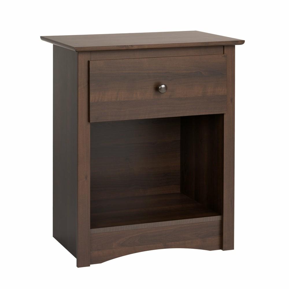 Fremont 1-Drawer Tall Nightstand – Espresso Bedroom