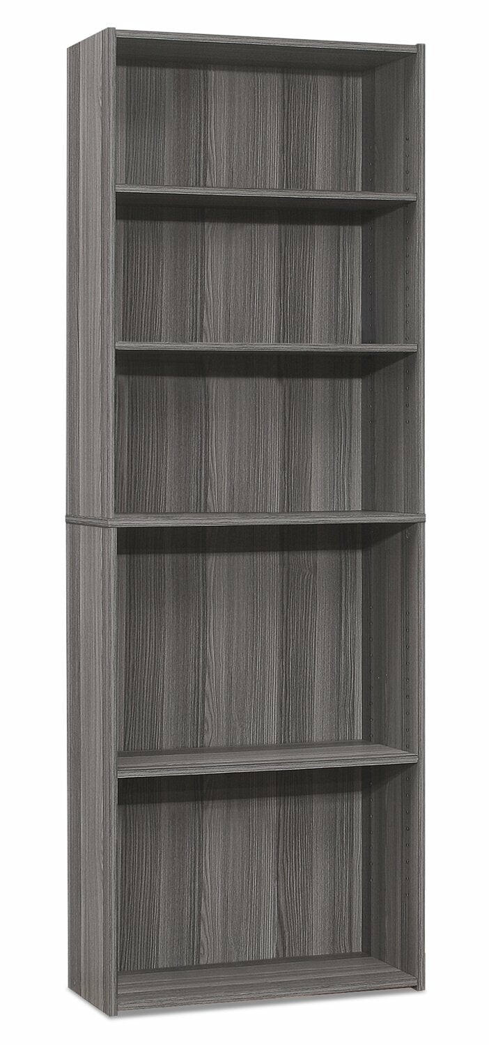 Slade 24.75″ 5-Shelf Bookcase – Grey Bookcases