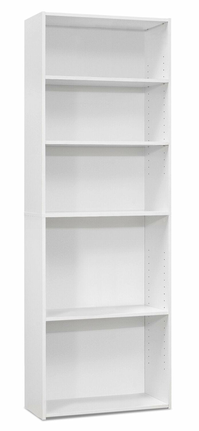 Slade 24.75″ 5-Shelf Bookcase – White Bookcases