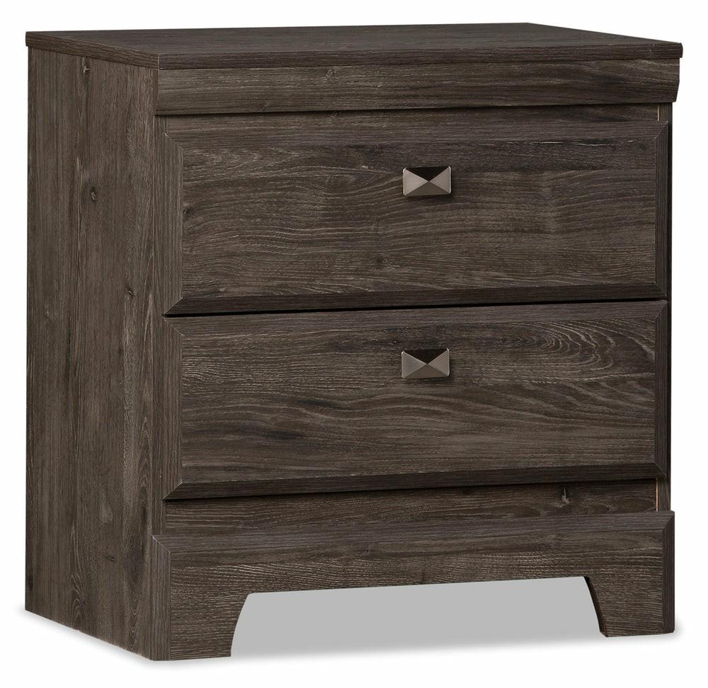 Yorkdale Bedside 2-Drawer Nightstand, 23.5″W X 24.7″H, Made In Canada – Grey Bedroom