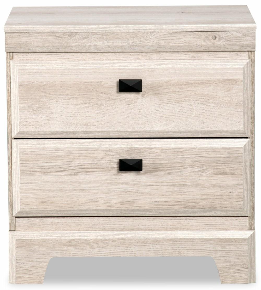 Yorkdale Bedside 2-Drawer Nightstand, 23.5″W X 24.7″H, Made In Canada – White Bedroom