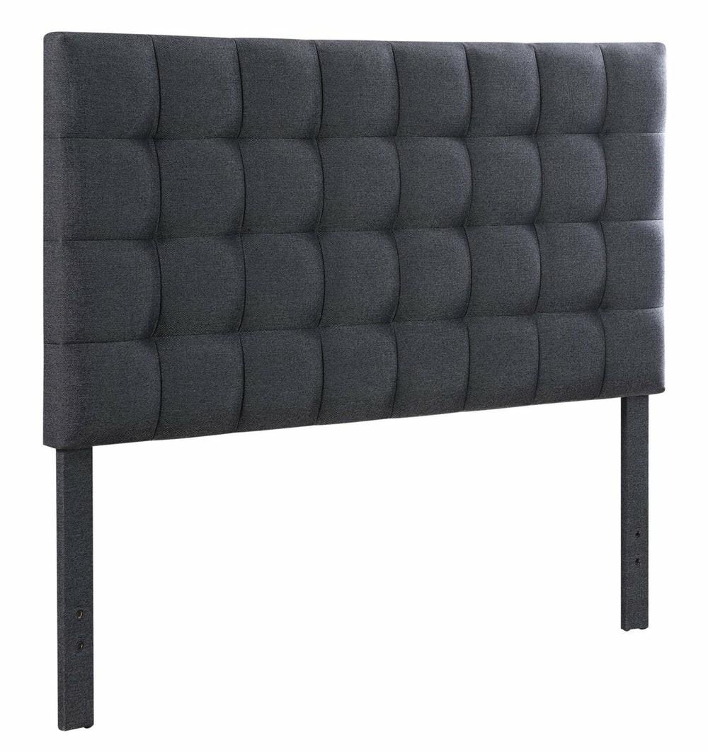 Dani Upholstered Adjustable Headboard In Grey Fabric, Tufted – Queen Size Bedroom