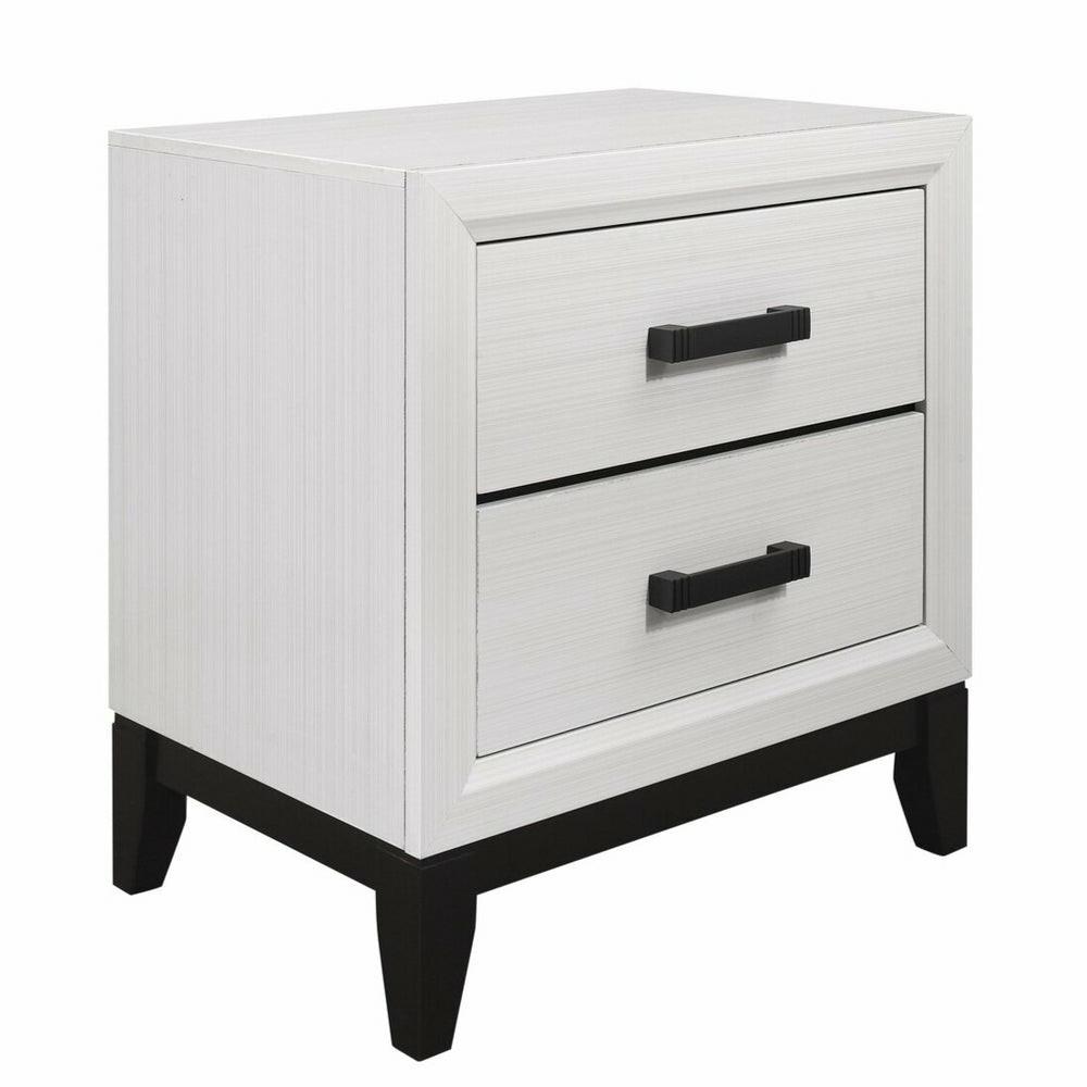 Kate Bedside 2-Drawer Nightstand, 23.6″W X 24.8″H – White Bedroom