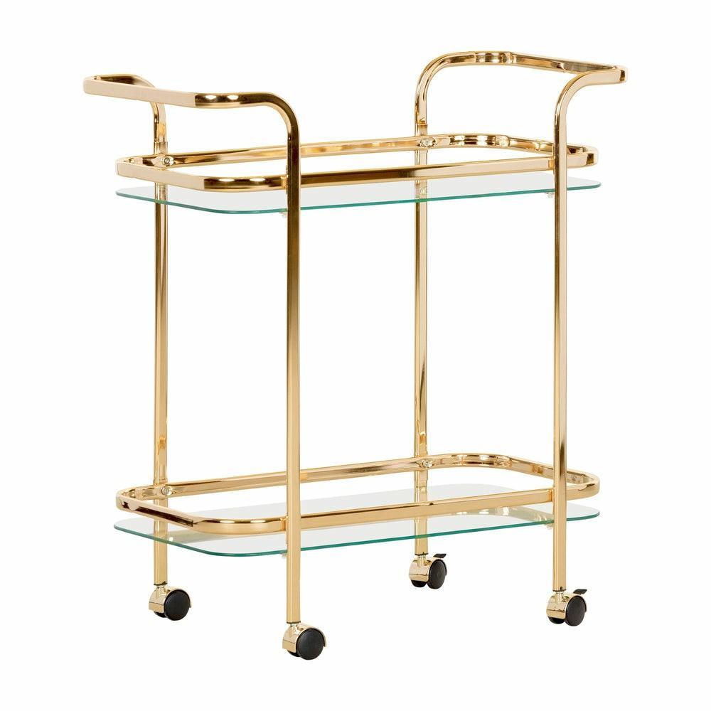 Maliza Bar Cart – Gold Buffets, Servers And Cabinets