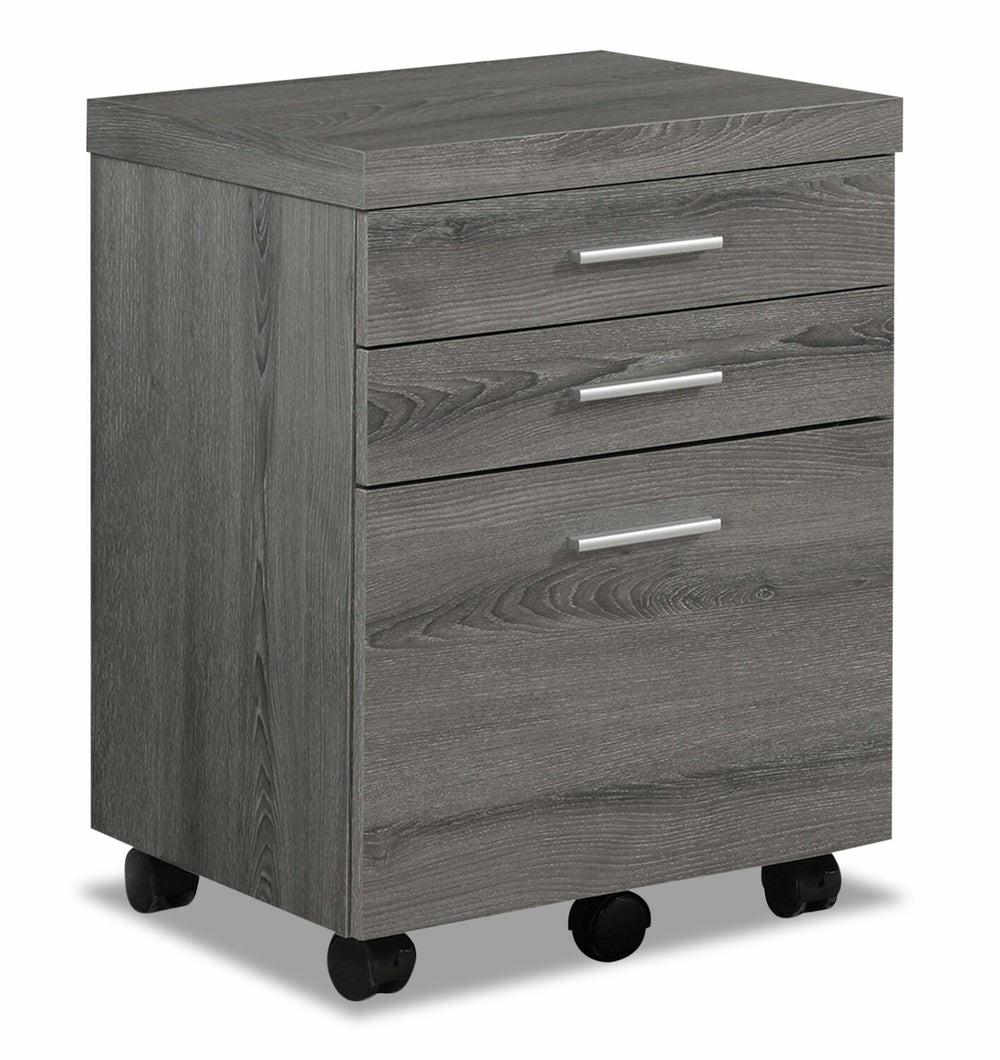 Bruno 18.25″ 3-Drawer Filing Cabinet – Dark Grey Cabinets