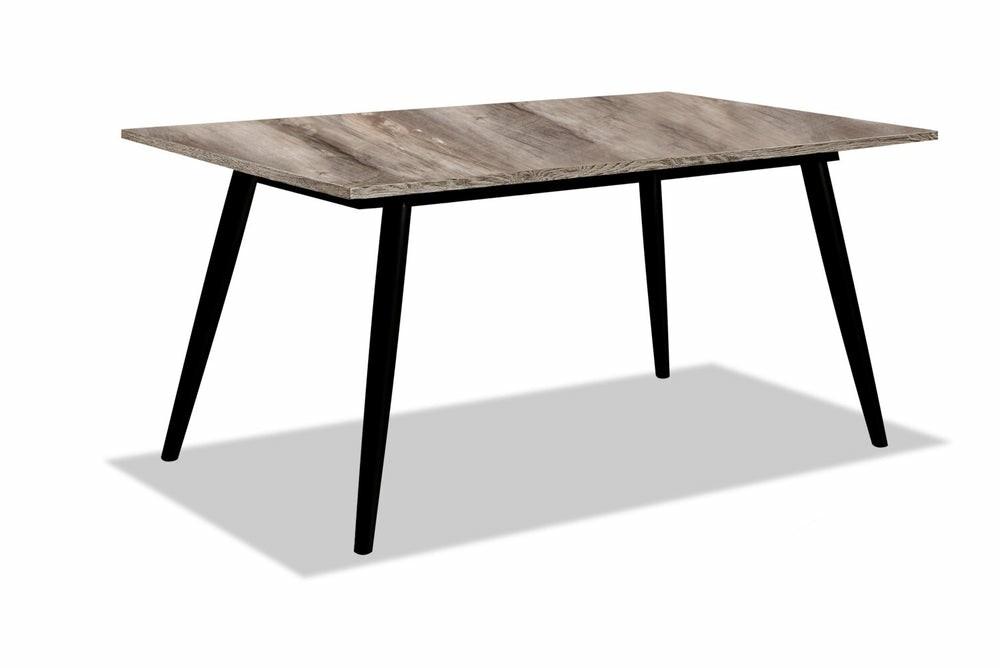 Gatsby Dining Table With 47-63″W Extension, Metal – Grey Dining Room