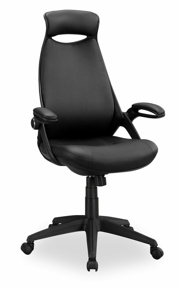 Kegan 28″ Executive Faux Leather Office Chair – Black Chairs