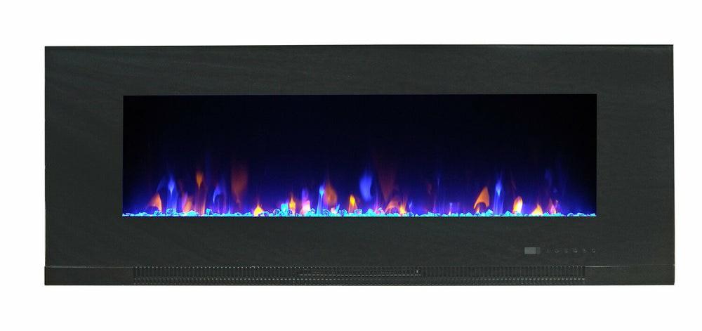 Billy 42″ Modern Wall Mounted Electric Fireplace – Black Electric Fireplaces