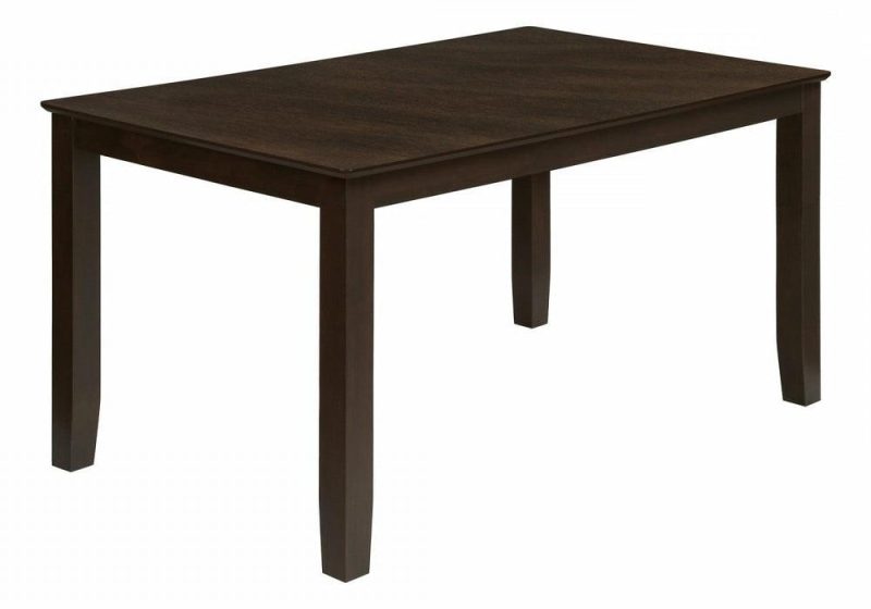 Dining Table Rectangular Dining Room Kitchen Brown Veneer Transitional Dining Room