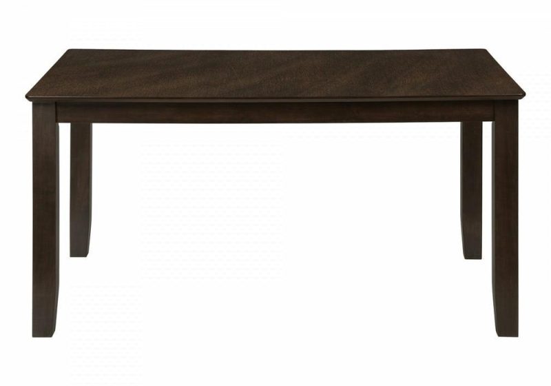 Dining Table Rectangular Dining Room Kitchen Brown Veneer Transitional Dining Room