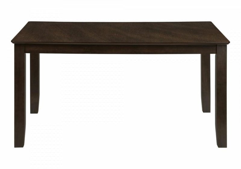 Dining Table Rectangular Dining Room Kitchen Brown Veneer Transitional Dining Room