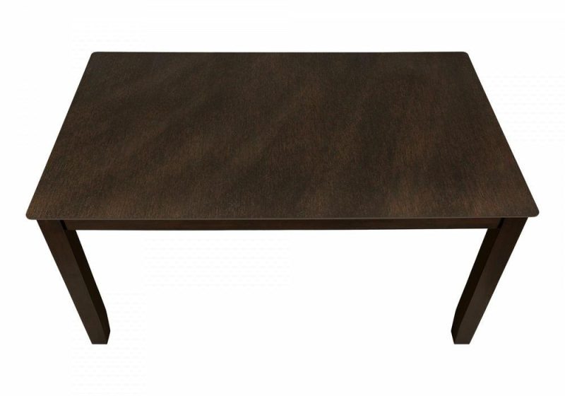 Dining Table Rectangular Dining Room Kitchen Brown Veneer Transitional Dining Room