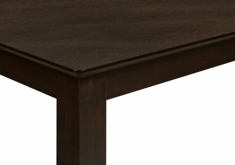 Dining Table Rectangular Dining Room Kitchen Brown Veneer Transitional Dining Room