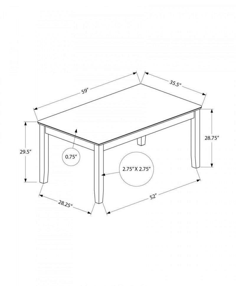 Dining Table Rectangular Dining Room Kitchen Brown Veneer Transitional Dining Room