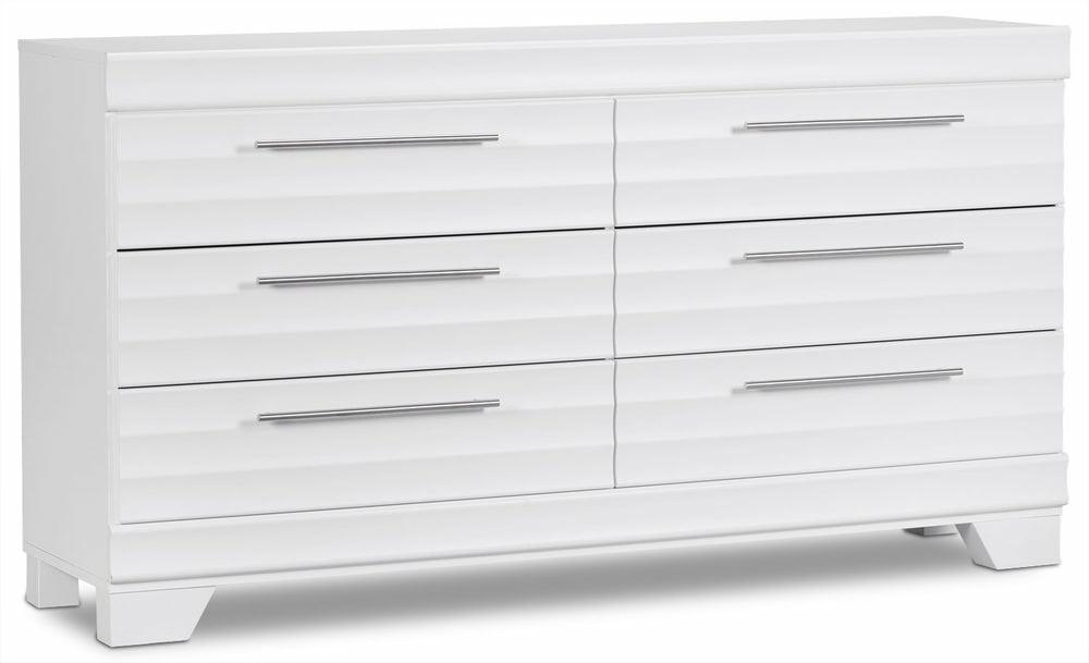 Olivia Bedroom 6-Drawer Dresser, 61.3″W X 32.8″H, Made In Canada – White Bedroom