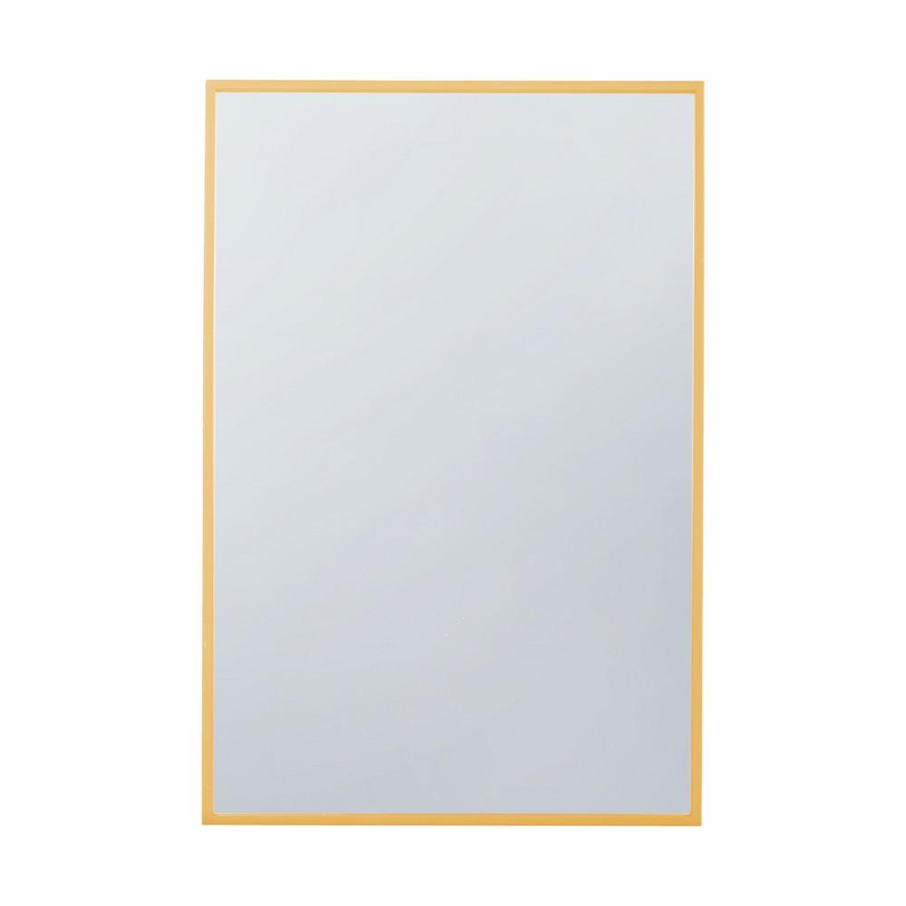 24″ X 36″ Hand Crafted Linear Rectangular Mirror – Gold Bedroom