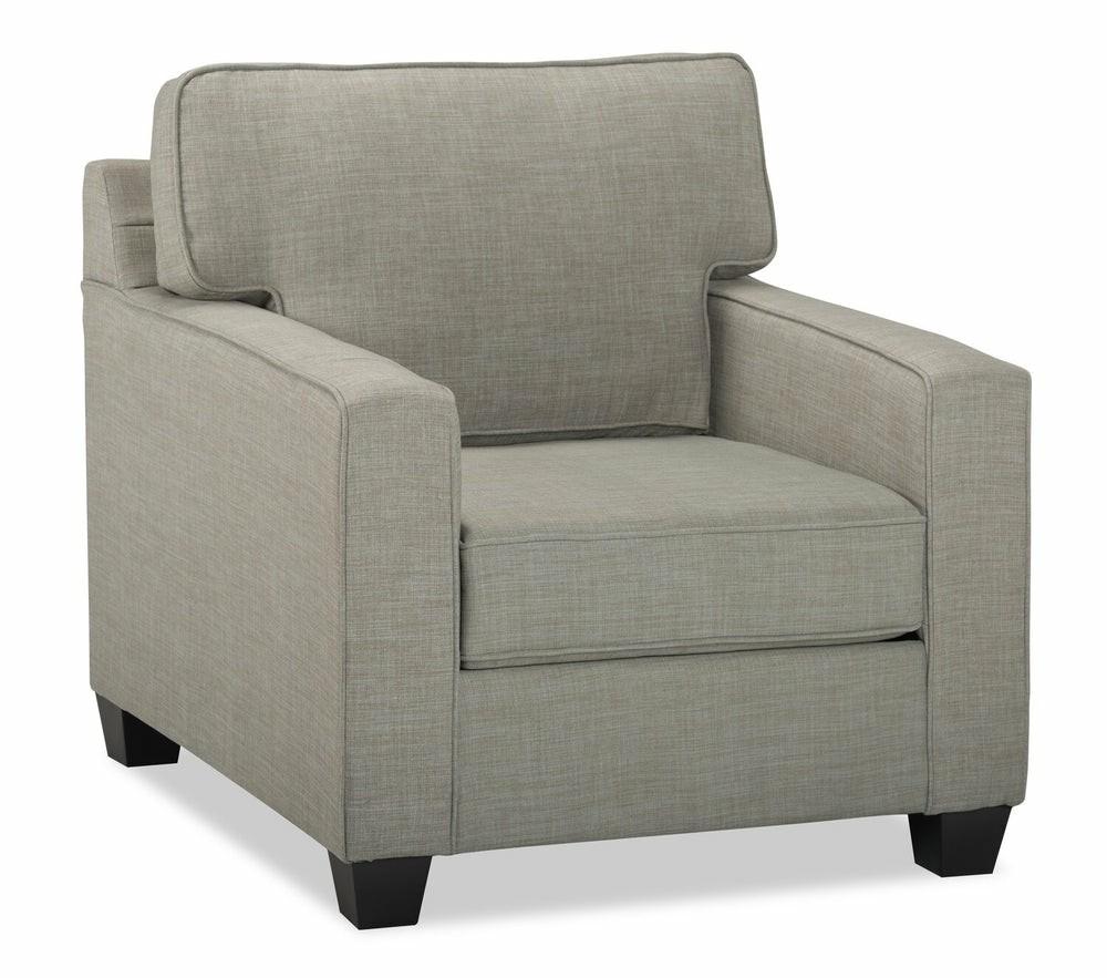 Sawyer Linen-Look Fabric Chair - Light Grey