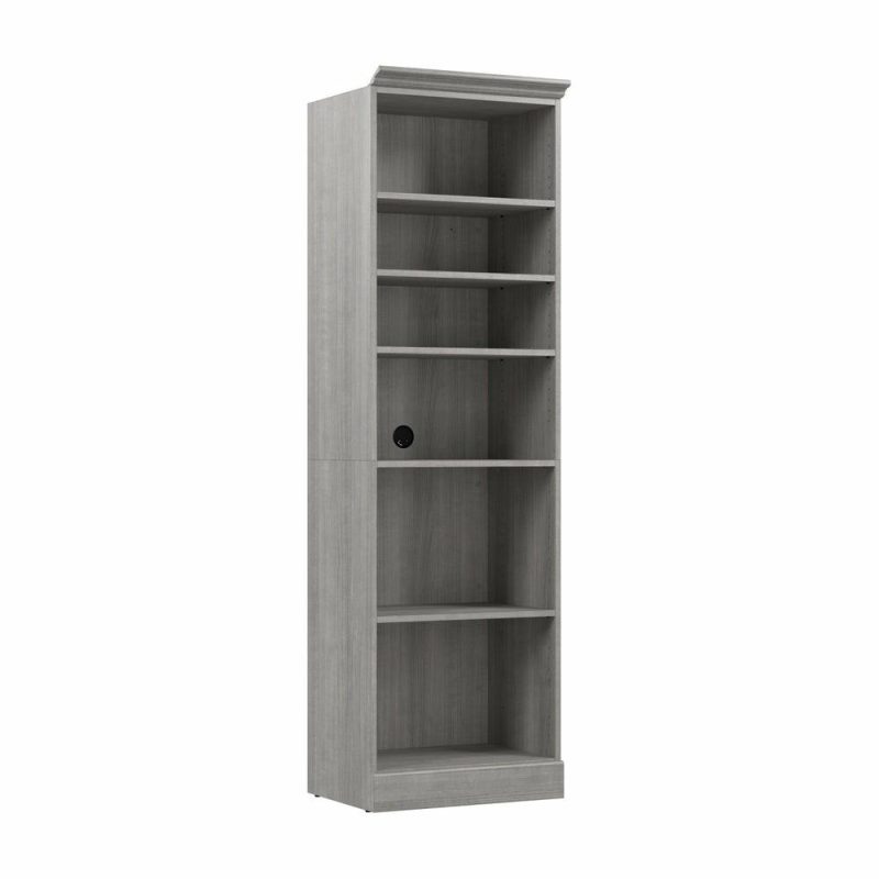 Versatile 25 W Closet Organizer – Platinum Grey Armoires & Wardrobes