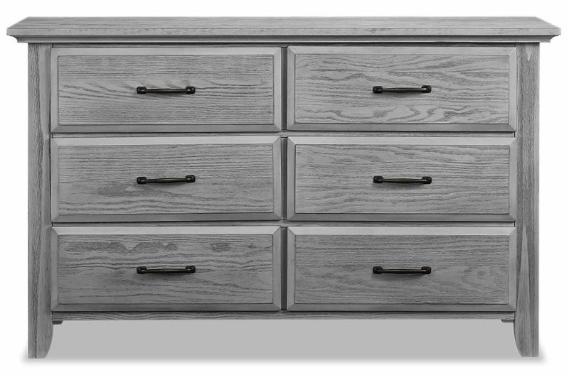 Willowbrook 6-Drawer Dresser, 56″W – Grey Bedroom